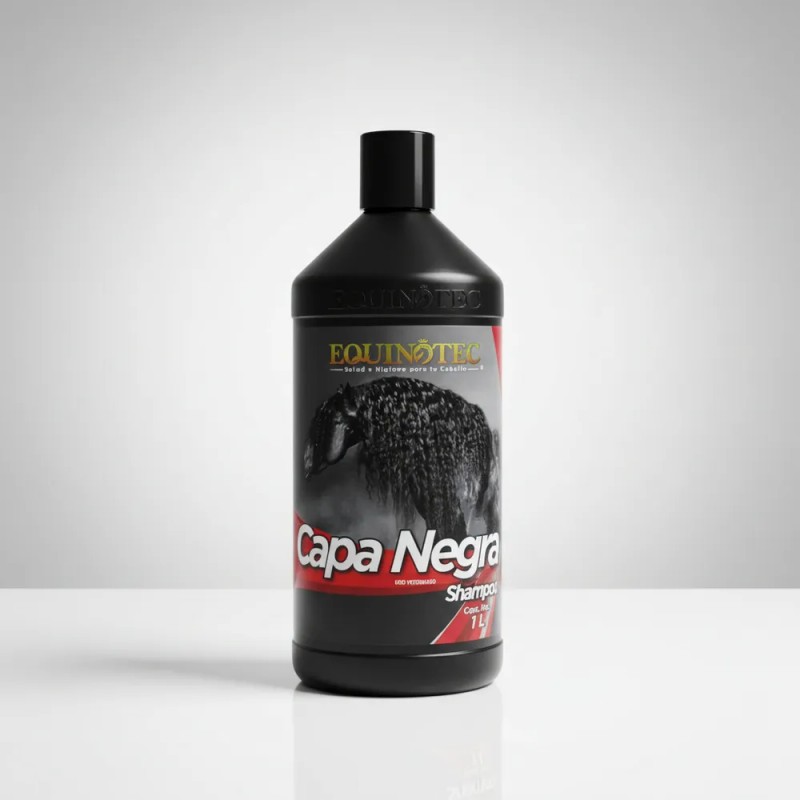 Shampoo Capa Negra 1l Equinotec Para Caballos