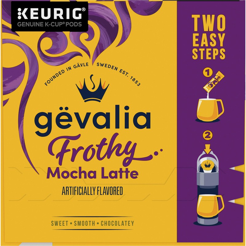 Gevalia Frothy 2-Step Artificially Flavored Mocha Latte Espresso Style K-Cup