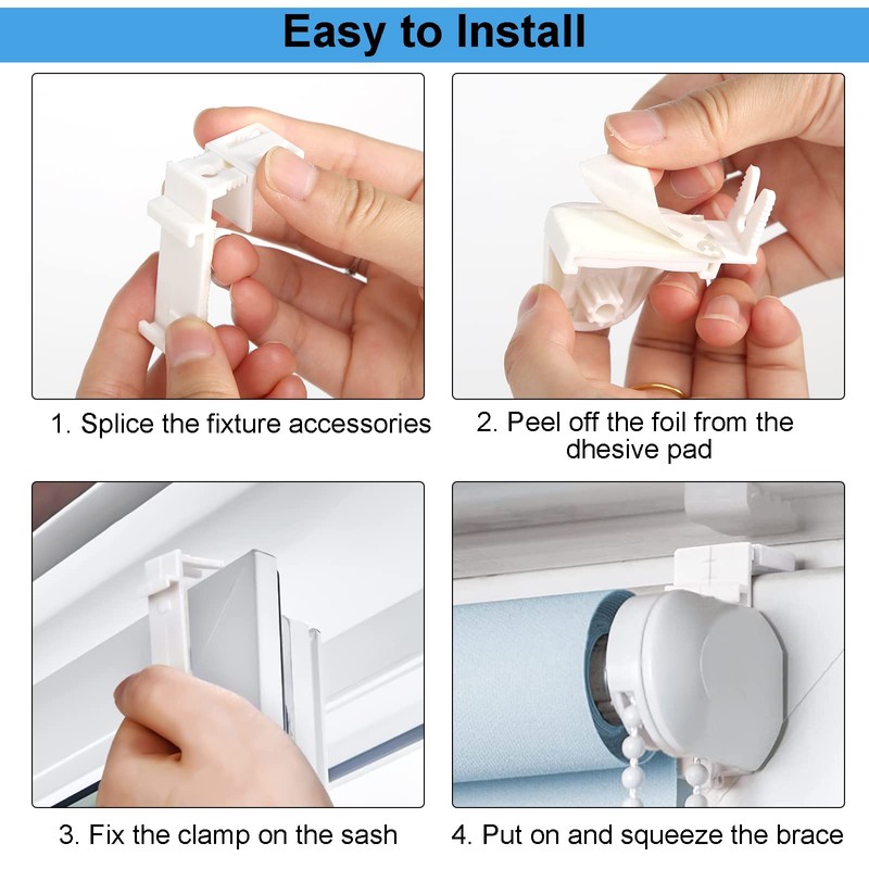 Clamp Holder for Klemmfix Roller Blind, Set of 3 Double