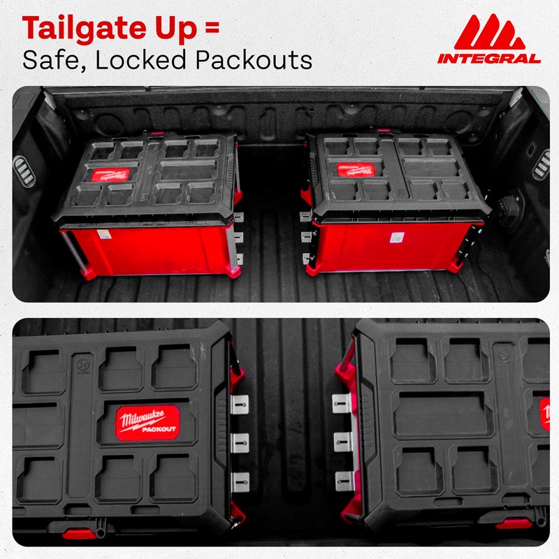 Integral Mounting Plate Compatible with Milwaukee Packout - Aluminum Base