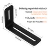 6 Pcs Adjustable Slotted L Brackets, Black L Shaped Bracket