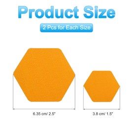 PATIKIL Nylon Repair Patches 2.5"x2.5" / 1.5"x1.5", 4 Pack Down Jacket Patch Hex Shaped Fabric Repair Tape for Repairing Clothing Jacket Tent Bag Outdoor Gear, Orange