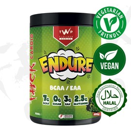 TWP TWP Nutrition Platinum Series Endure, EAAs & BCAAs Electrolyte Blend Pre, Intra and Post Workout, Zero Sugar, 510g and 30 Servings, 18 Great Flavours (Super Sour Apple)