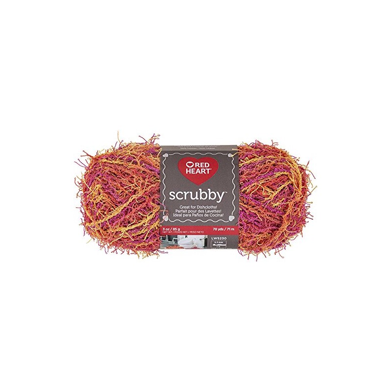 Red Heart Scrubby Yarn-Zesty, Multicolor