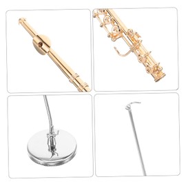 Vaguelly 3pcs Miniature Instrument Set for Children Realistic Flute Toy Break Resistant Mini Flute Model for Dollhouse
