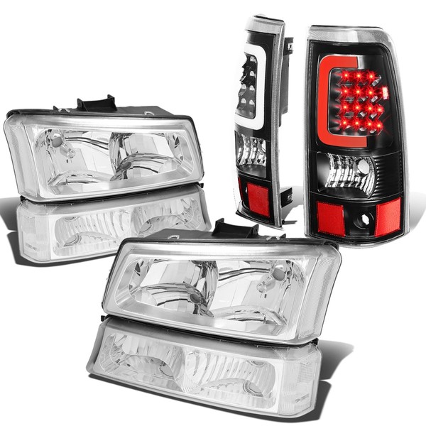 Compatible with Chevy Silverado 1st Gen 4pc Pair of Chrome