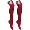 Knee Thigh High Sock Cheerleader Pub Golf Sport Stripe Socks