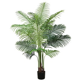 YULISKY Artificial Areca Palm Plant, 6 FT Fake Palm Tree in Pot, Tall Faux Silk Plant, 14 Leaves Faux Palm for Home Decor Office Living Room Perfect Housewarming Gift