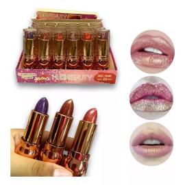 Miss Betty 24 Labiales Polvo De Hadas Holográfico Lipstick Glitter