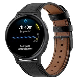 Strap for Garmin Vivoactive 5/3/Venu 2 Plus/Vanu Sq 2 Leather Bracelets, Genuine Leather Replacement Strap for Vívomove Trend/Sport/Luxe 42 mm/Style 42 mm/Vívomove 3 44 mm, 20 mm Leather Watch Strap,