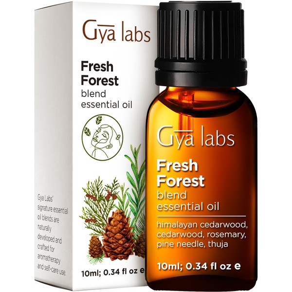 Gya Labs Fresh Forest Essential Oil Blend (0.34 fl oz) - Refreshing & Relaxing