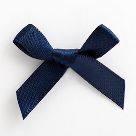 Italian Options Satin Craft Bows 100-Piece Pack, 3 cm Bow Width, Navy