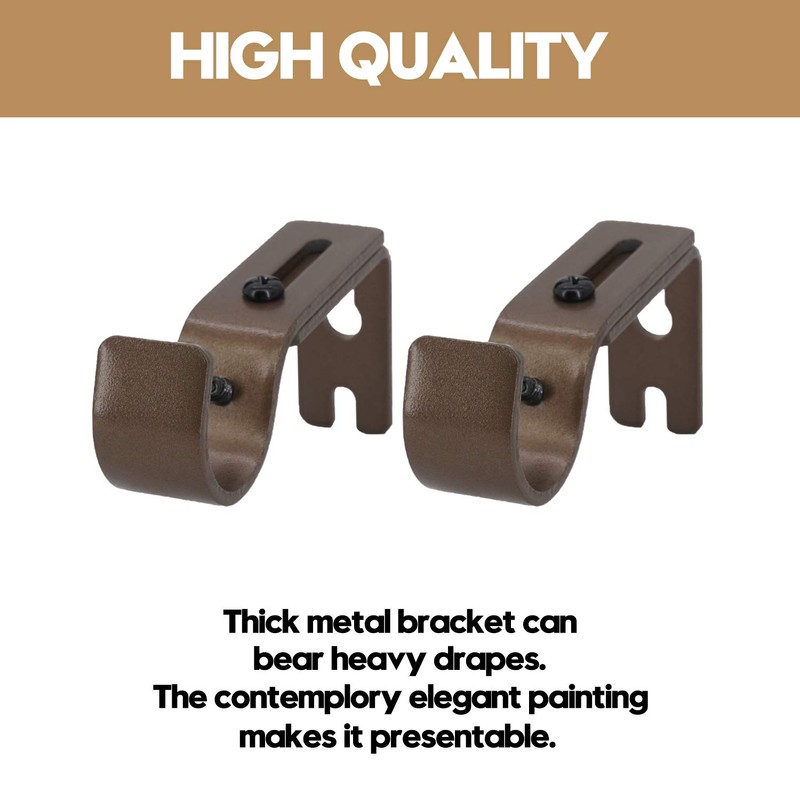 AddGrace Adjustable Curtain Rod Bracket Fits up to 1 inch