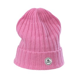 -MERE.CH 100% mere Rib Hat, Knitted Hat for Women and Teenagers, One Size, Carnation Red, One size fits all