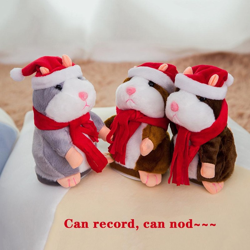 Christmas Talking Walking Voice Changing Electric Hamster Electronic Pet Plush