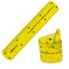 Flexible Ruler 20cm Starplast 4 Colours Heavy Duty Numbers Yellow