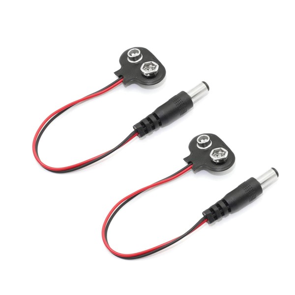 2 Pack 9V Battery Clip 9 V Battery Connector with