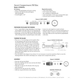 Penn State Industries PKSEPILL Gold Secret Compartment Key Chain Kit Woodturning Project