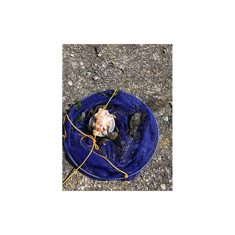 Children's Crab Fishing Drop Net, 10m line, Blue and Pink.