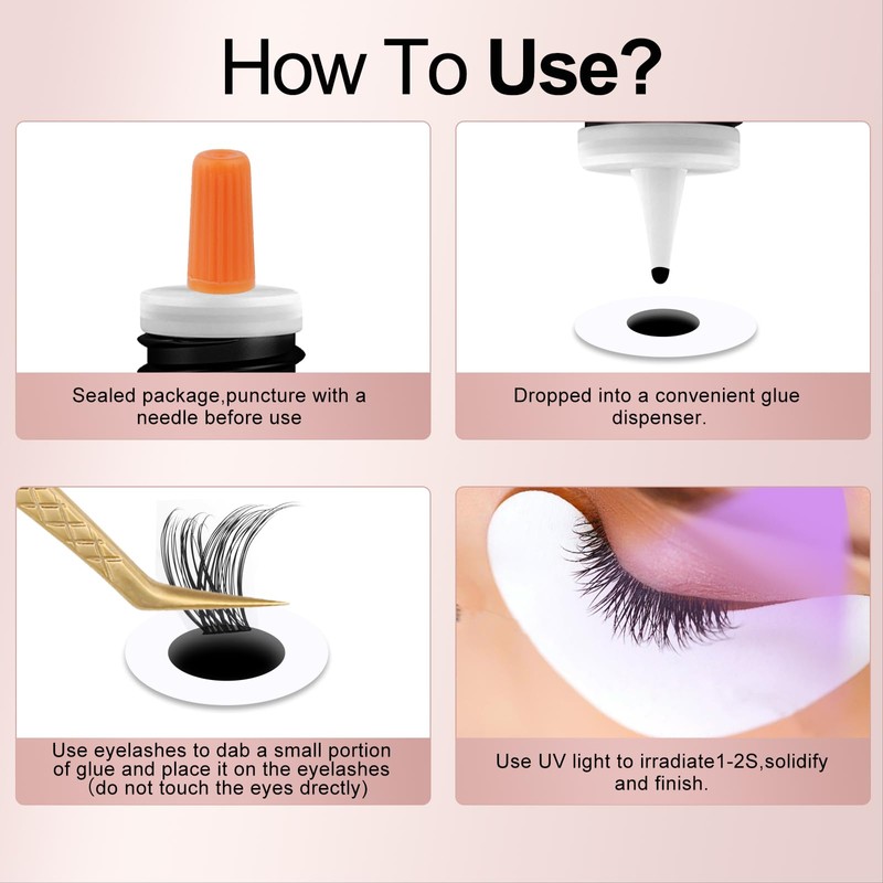 FADVAN Professional Eyelash Extension Glue - 1 Second Fast Dry,
