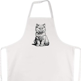 Azeeda 'Selkirk Rex Cat Sitting' Unisex Cooking Apron (AP00066246)