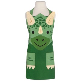 Now Designs Jubilee Daydream 100% Cotton Kids Apron and Chef Hat Set, Child Apron with 2 Pockets, Dino
