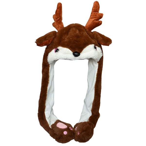JOYHY Kids Adults Plush Hat Ear Moving Ear Flap Hat