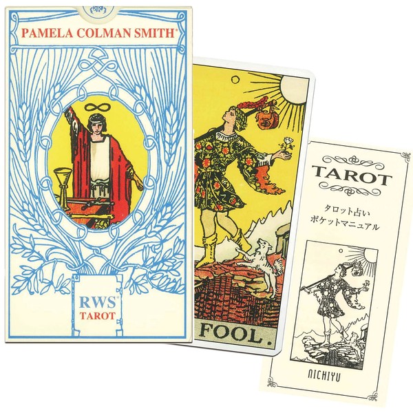 Pamela Coleman Smith RWS Tarot Card Divination Telling, 78 Cards, Includes Pocket Manual, Rider Weight Version