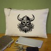 'Viking Head' Canvas Clutch Bag/Accessory Case (CL00039030)