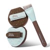 Choco Mint Trio Fishtail Brush and 2 Makeup Puffs