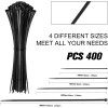 HAVE ME TD Cable Zip Ties,400 Pack Black Assorted Sizes