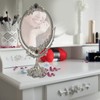 MakeUp Mirror EuropeanStyle Metal Retro DoubleSided Mirror for Bathroom Bedroom