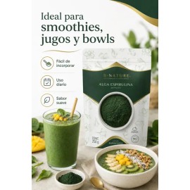 Alga Espirulina En Polvo B Nature 250 G Natural                                                                                                       