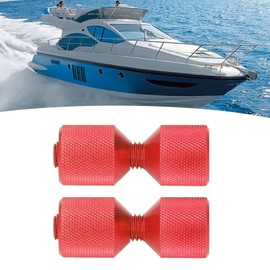 2 Hole Flange Pins, 2pcs Flange Alignment Pin Anodize Aluminium 1‑1/8in Flange Double Hole Pins Set for 0.5 to 14in 150LB Flanges (Red)