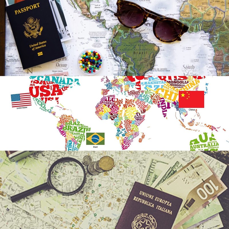 Taicols 384 Pcs World Flags Stickers, 192 Countries Waterproof PVC