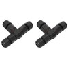 2 Pcs Tee Wire Connectors IP68 Waterproof 2 Pin 3