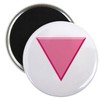 CafePress Pink Triangle Gay Pride Magnet 2.25" Round Magnet, Refrigerator