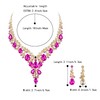 Clearine Wedding Bridal Jewellery Set for Women Teardrop Rhinestone Cluster
