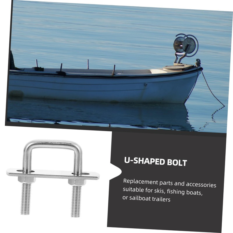 ULTECHNOVO 4pcs Heavy Duty Stainless Steel U-Bolts for Boat Trailers