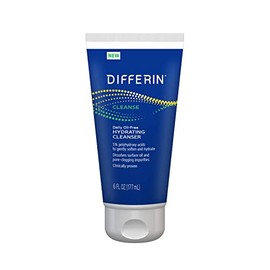 Limpiador facial Differin, lavado facial hidratante diario sin aceite de los creadores de Differin Gel, cuidado suave de la piel para pieles propensas