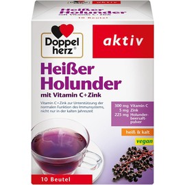 Double Heart Hot Elderberry with Vitamin C and Zinc, Pack of 10)