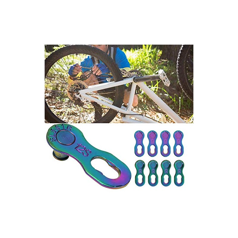 VGEBY Bicycle Chain Links, Steel, Colourful, Missing Link Connector, 12