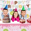 Donut Party Decorations Happy Birthday Banner Garland and Hanging Swirls