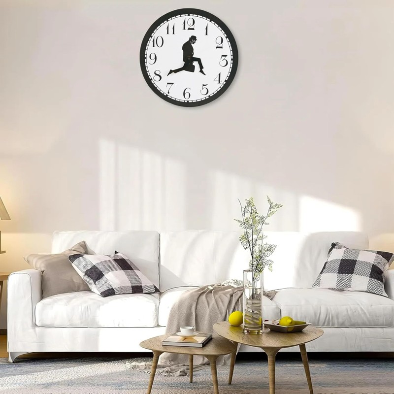 Sveudvdis Ministry of Silly Silent Walks Clock, 12 inch Non-Ticking