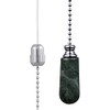ElekTek Bathroom Light Pull Chain Cord Chrome Green Marble Drop
