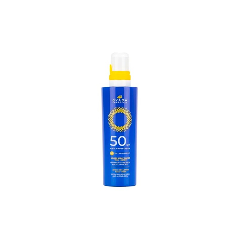 GYADA COSMETICS, Sonnenspray für Gesicht und Körper SPF50, hoher Schutz,