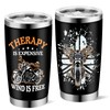 Yuecda Motorcycle Gifts for Men, Women - Therapy is Expensive
