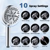 All Metal Rain Shower Head, 10” High Pressure Rainfall Shower