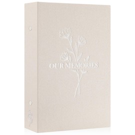 Lanpn Photo Album 6x4 Slip in, OUR MEMORIES Linen 300 Pockets Photo Albums Holds Landscape Only 10x15cm Picture Beige