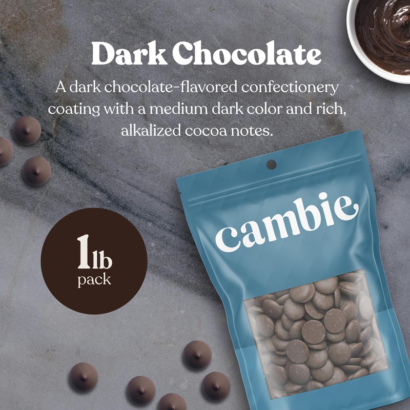 Merckens Dark Chocolate Melting Wafers by Cambie, Dark Melting Chocolate,